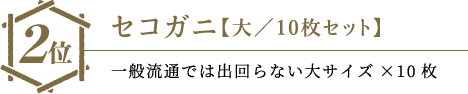 2位 セコガニ【大/10枚セット】…一般流通では出回らない大サイズ×10枚
